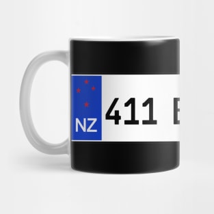 New Zealand All Blacks car license plate Mug